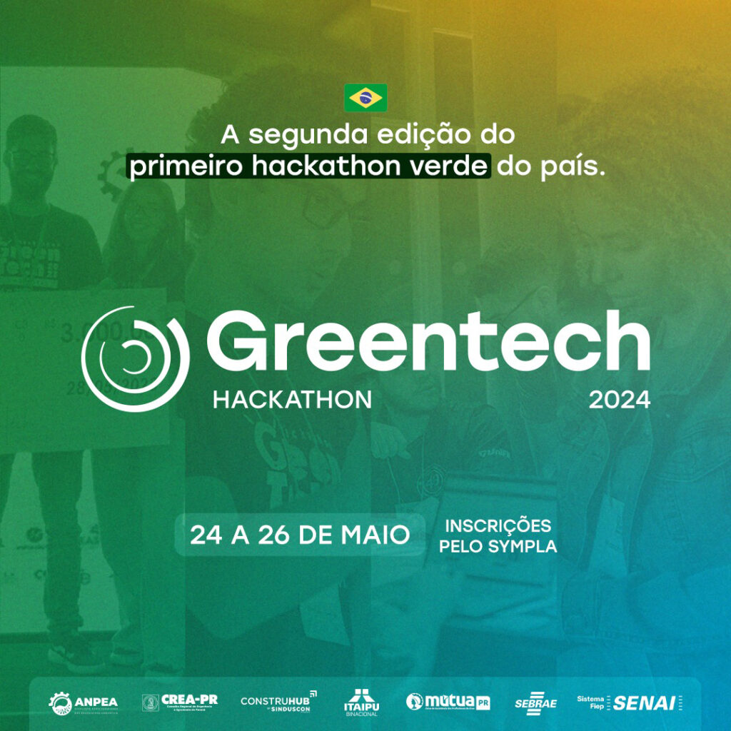 Hackathon Greentech – 2ª edição de 24 a 26 de maio de 2024