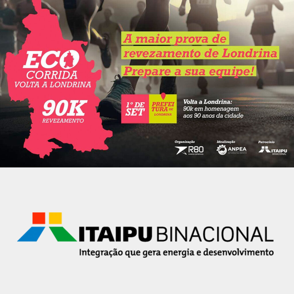 A Itaipu Binacional é patrocinadora Master da 1ª Ecocorrida de Londrina