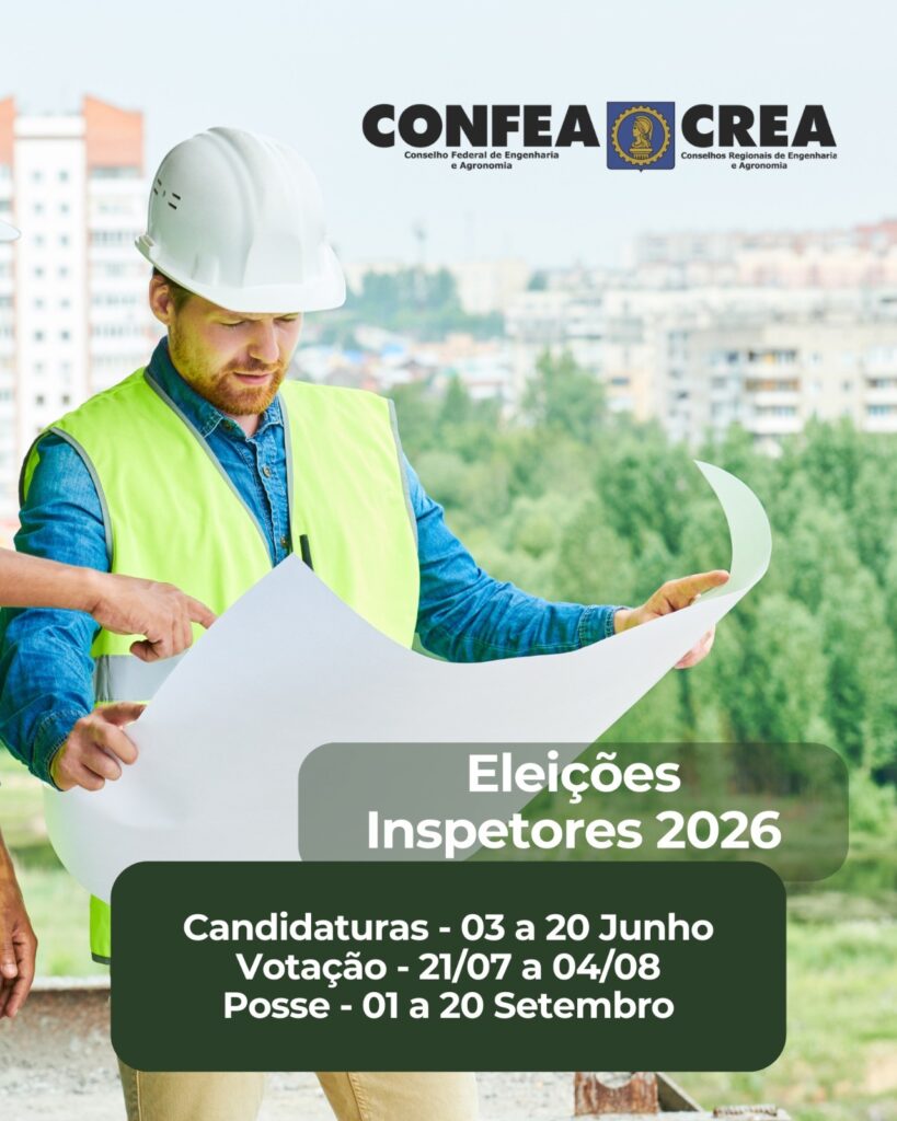PARTICIPE DAS ELEIÇÕES PARA INSPETORES DO CREA-PR 2026